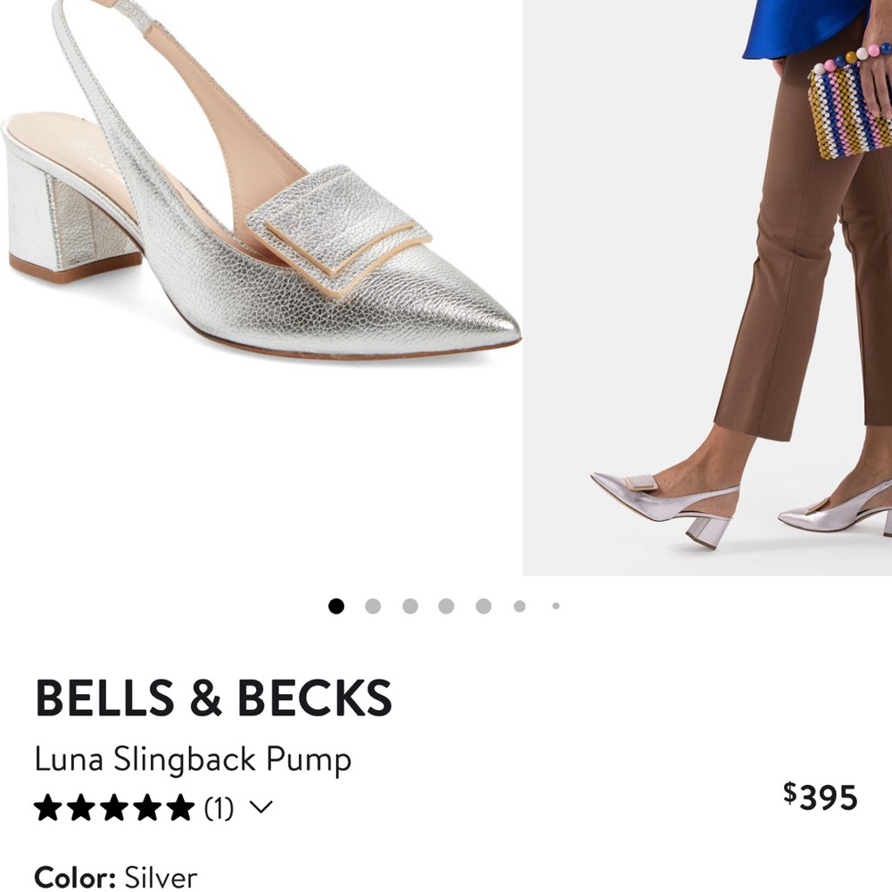 Bells & Becks Silver sling back